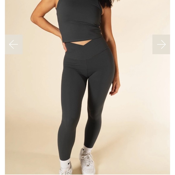 Paragon Fitwear Pants - Paragon Highrise Wrap Leggings in Sage